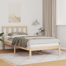 vidaXL Ágykeret fejtámlával Barna 75 x 190 cm Tömör fenyőfa