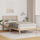 vidaXL Ágykeret fejtámlával Barna 90 x 200 cm Tömör fenyőfa