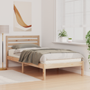 vidaXL Ágykeret fejtámlával Barna 90 x 200 cm Tömör fenyőfa