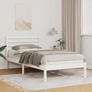 vidaXL Ágykeret fejtámlával Fehér 75 x 190 cm Tömör fenyőfa