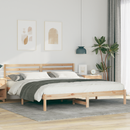 vidaXL Ágykeret fejtámlával Barna 180 x 200 cm Tömör fenyőfa