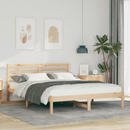 vidaXL Ágykeret fejtámlával Barna 160 x 200 cm Tömör fenyőfa