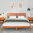 vidaXL Ágykeret fejtámlával Faggyú barna 160 x 210 cm Tömör fenyőfa