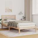 vidaXL Ágykeret fejtámlával Barna 100 x 220 cm Tömör fenyőfa