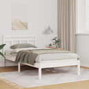 vidaXL Ágykeret Fehér 75 x 190 cm Tömör fenyőfa