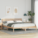 vidaXL Ágykeret Barna 200 x 200 cm Tömör fenyőfa