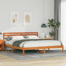vidaXL Ágykeret Barna 200 x 200 cm Tömör fenyőfa