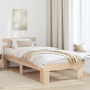 vidaXL Ágykeret fejtámlával Természetes 75 x 190 cm Tömör fenyőfa