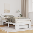 vidaXL Ágykeret fejtámlával Fehér 80 x 200 cm Tömör fenyőfa