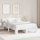 vidaXL Ágykeret fejtámlával Fehér 150 x 200 cm Tömör fenyőfa