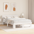 vidaXL Ágykeret fejtámlával Fehér 150 x 200 cm Tömör fenyőfa