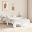 vidaXL Ágykeret fejtámlával Fehér 120 x 200 cm Tömör fenyőfa