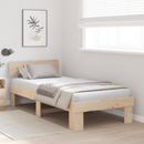 vidaXL Ágykeret fejtámlával Természetes 90 x 200 cm Tömör fenyőfa