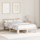 vidaXL Ágykeret fejtámlával Természetes 120 x 190 cm Tömör fenyőfa