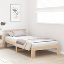 vidaXL Ágykeret fejtámlával Természetes 100 x 200 cm Tömör fenyőfa