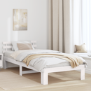 vidaXL Ágykeret fejtámlával Fehér 80 x 200 cm Tömör fenyőfa