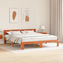 vidaXL Ágykeret fejtámlával Faggyú barna 180 x 200 cm Tömör fenyőfa