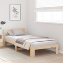 vidaXL Ágykeret fejtámlával Természetes 80 x 200 cm Tömör fenyőfa