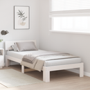vidaXL Ágykeret fejtámlával Fehér 75 x 190 cm Tömör fenyőfa