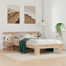 vidaXL Ágykeret fejtámlával Barna 100 x 200 cm Tömör fenyőfa
