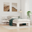 vidaXL Ágykeret fejtámlával Fehér 90 x 190 cm Tömör fenyőfa