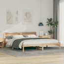 vidaXL Ágykeret fejtámlával Barna 180 x 200 cm Tömör fenyőfa