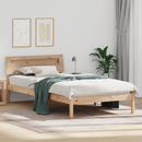 vidaXL Ágykeret fejtámlával Barna 100 x 200 cm Tömör fenyőfa