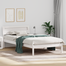 vidaXL Ágykeret fejtámlával Fehér 90 x 200 cm Tömör fenyőfa