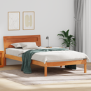 vidaXL Ágykeret fejtámlával Faggyú barna 90 x 190 cm Tömör fenyőfa