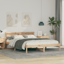 vidaXL Ágykeret fejtámlával Barna 150 x 200 cm Tömör fenyőfa