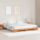 vidaXL Ágykeret Faggyú barna 180 x 200 cm Tömör fenyőfa