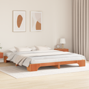 vidaXL Ágykeret Faggyú barna 180 x 200 cm Tömör fenyőfa