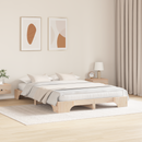 vidaXL Ágykeret Természetes 140 x 200 cm Tömör fenyőfa