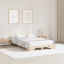 vidaXL Ágykeret Természetes 120 x 200 cm Tömör fenyőfa