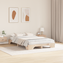 vidaXL Ágykeret Természetes 135 x 190 cm Tömör fenyőfa
