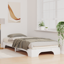 vidaXL Ágykeret Fehér 90 x 210 cm Tömör fenyőfa
