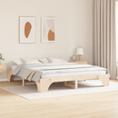 vidaXL Ágykeret Természetes 200 x 200 cm Tömör fenyőfa