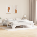 vidaXL Ágykeret Fehér 200 x 200 cm Tömör fenyőfa