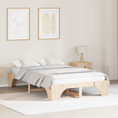 vidaXL Ágykeret Természetes 120 x 200 cm Tömör fenyőfa