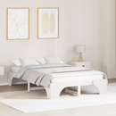 vidaXL Ágykeret Fehér 135 x 190 cm Tömör fenyőfa