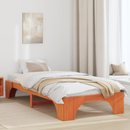 vidaXL Ágykeret Faggyú barna 100 x 200 cm Tömör fenyőfa