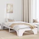 vidaXL Ágykeret Fehér 90 x 200 cm Tömör fenyőfa