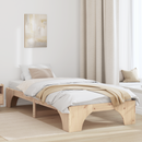 vidaXL Ágykeret Természetes 80 x 200 cm Tömör fenyőfa