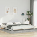 vidaXL Ágykeret Fehér 200 x 200 cm Tömör fenyőfa