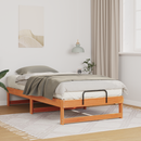vidaXL Ágykeret Barna 75 x 190 cm Tömör fenyőfa