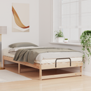 vidaXL Ágykeret Barna 100 x 210 cm Tömör fenyőfa