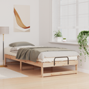vidaXL Ágykeret Barna 100 x 220 cm Tömör fenyőfa