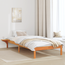 vidaXL Ágykeret Faggyú barna 90 x 200 cm Tömör fenyőfa