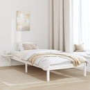 vidaXL Ágykeret Fehér 90 x 190 cm Tömör fenyőfa