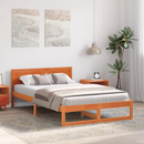 vidaXL Ágykeret fejtámlával Faggyú barna 120 x 200 cm Tömör fenyőfa